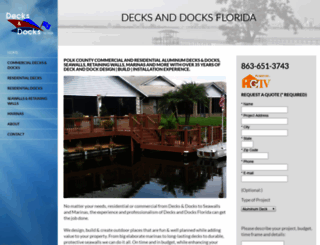 decksanddocksflorida.com screenshot