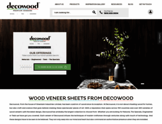 decowoodveneers.com screenshot