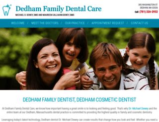 dedhamfamilydentalcare.com screenshot