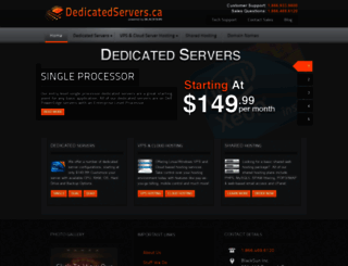 dedicatedservers.ca screenshot