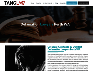 defamationlawyersperth.com.au screenshot