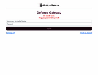 defencegateway.mod.uk screenshot