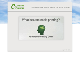 definingsustainableprinting.com screenshot