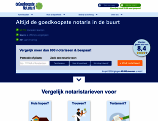 degoedkoopstenotaris.nl screenshot