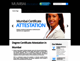 degreecertificate.attestationinmumbai.com screenshot