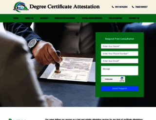 degreecertificateattestation.in screenshot