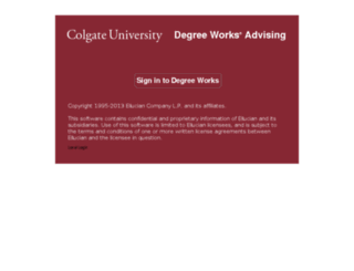degreeworks.colgate.edu screenshot