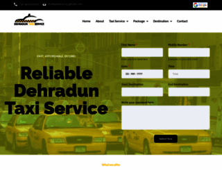 dehraduntaxiservice.com screenshot