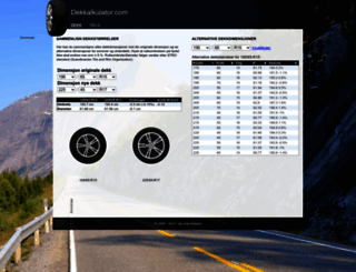 dekkalkulator.com screenshot