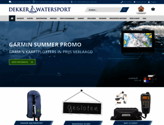 dekkerwatersport.nl screenshot