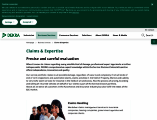 dekra-claims-services.com screenshot