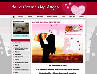 delalicornedesanges.chiens-de-france.com screenshot