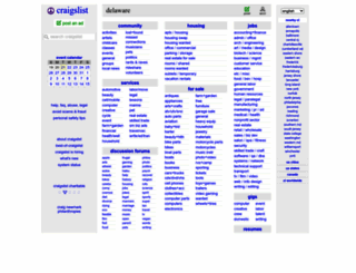 delaware.craigslist.org screenshot