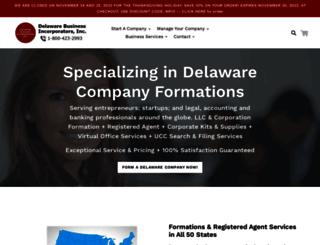 delawarebusinessincorporators.com screenshot