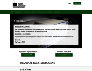 delawareregisteredagent.com screenshot