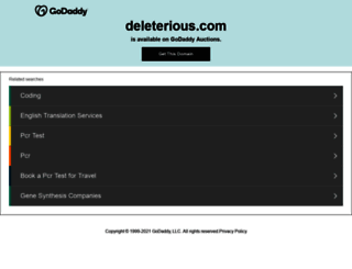 deleterious.com screenshot