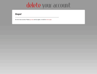 deleteyouraccount.com screenshot