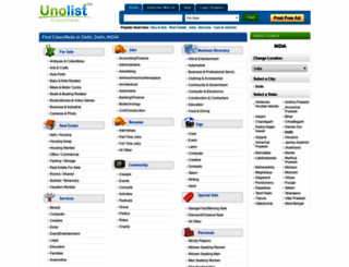 delhi-delhi.unolist.in screenshot