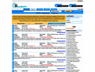 delhitenders.com screenshot