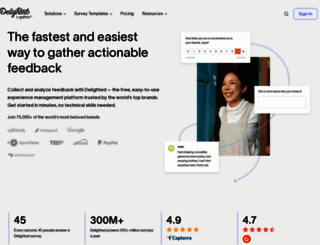 delighted.com screenshot