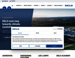 delo-adhesives.com screenshot