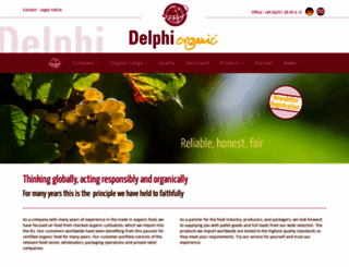 delphiorganic.com screenshot