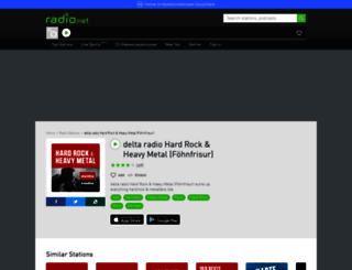 deltaradiohardrock.radio.net screenshot