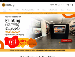 deluxeartprints.com.au screenshot