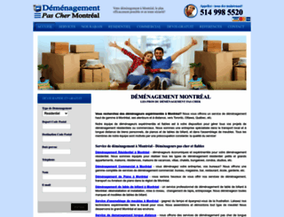demenagementpaschermontreal.com screenshot
