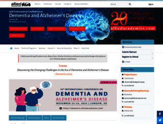 dementia.alliedacademies.com screenshot