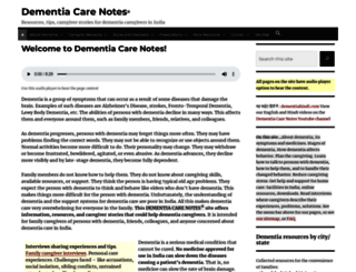 dementiacarenotes.in screenshot