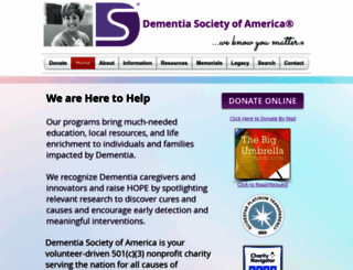 dementiasociety.org screenshot