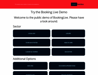 demo.bookinglive.com screenshot