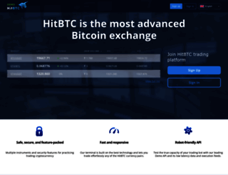 demo.hitbtc.com screenshot