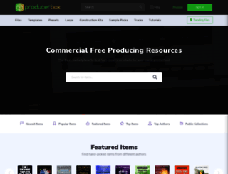 demo.producerbox.com screenshot