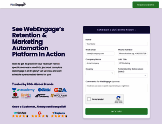 demo.webengage.com screenshot