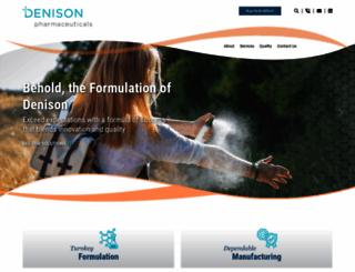 denisonpharmaceuticals.com screenshot