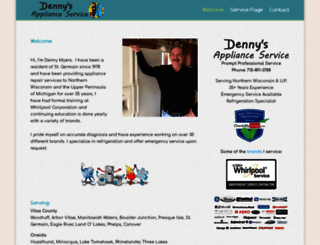dennysapplianceservice.com screenshot