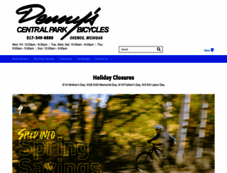 dennyscentralparkbikes.com screenshot