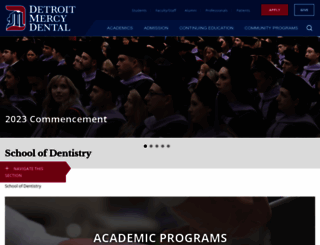 dental.udmercy.edu screenshot