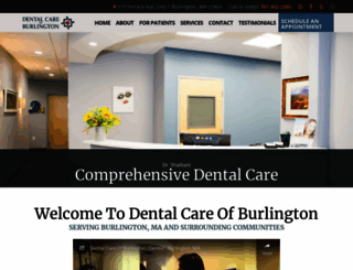 dentalcareburlington.com screenshot