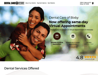 dentalcareofbixby.com screenshot