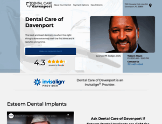 dentalcareofdavenport.com screenshot