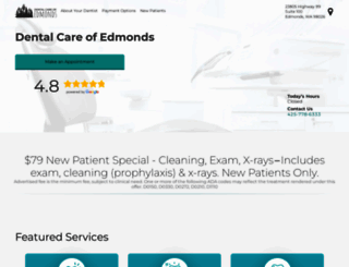 dentalcareofedmonds.com screenshot