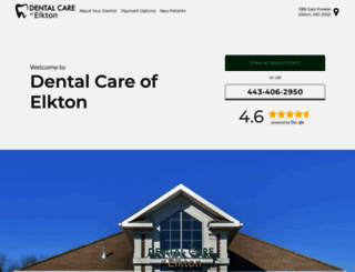 dentalcareofelkton.com screenshot