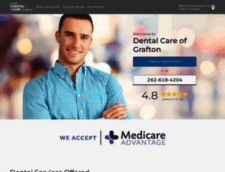 dentalcareofgrafton.com screenshot