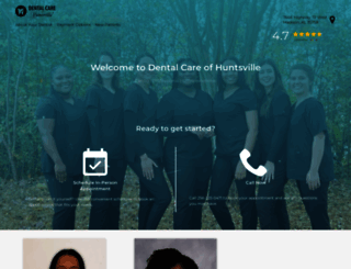 dentalcareofhuntsville.com screenshot