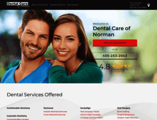 dentalcareofnorman.com screenshot
