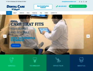 dentalcareofplano.com screenshot