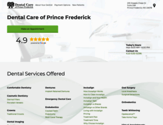 dentalcareofprincefrederick.com screenshot